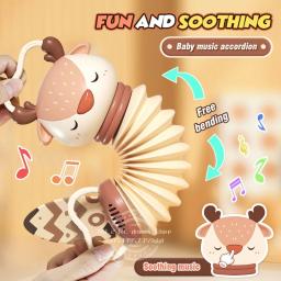 Cartoon Deer Acordeão Música Brinquedos, Instrumento de Educação Infantil, Brinquedo Vocal Eletrônico, Brinquedo Educacional para Crianças, Presente Infantil - Image 1