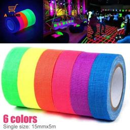 Auto-adesivo Gaffer Fita Fluorescente, Reativa Luz Negra Etiqueta Reativa, Decoração de Casa, Artesanato DIY, Fotografia, 6pcs por conjunto - Image 1
