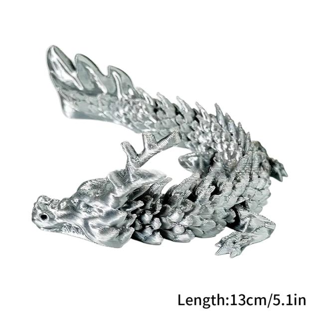 Decoração de Desktop com Ornamento de Dragão 3D para Crianças - Animais Impressos em 3D e Paisagem Rosa como Presentes Criativos