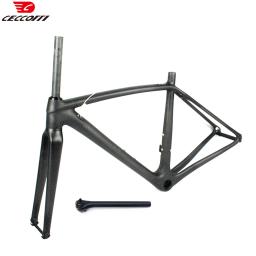 Quadro de bicicleta de carbono completo CECCOTTI T1000, conjunto de quadros de bicicleta de estrada, quadro de freio V, estrutura de cabo interno PF30 - Image 4