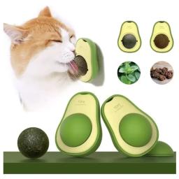 Abacate De Brinquedo Para Gatos Com Catnip Erva Gato Natural Brinquedo de Gato Abacate Lambe Lambe Adesivo para Parede com Catni - Image 1