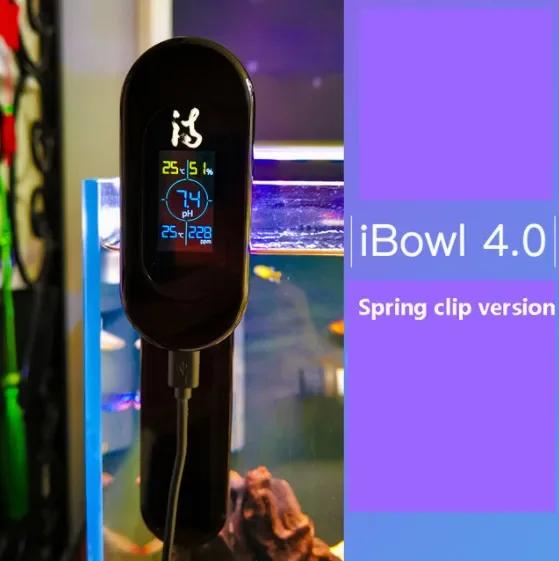 Monitor IBowl de Qualidade da Água: Medidor Digital TDS e de Temperatura para Aquários Marinhos 5 em 1 em Tempo Real