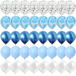 40 pçs ágata mármore confetes azul metal balões aniversário sexo revelar babyshower festa de ano novo decorações de natal - Image 4