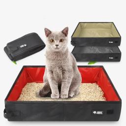 Portátil Folding Viagem Pet Litter Box, bandeja do vaso sanitário do cão, gato Potty, impermeável, ao ar livre, dobrável - Image 1