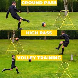 Futebol Rebounder portátil para Iniciante, Futebol Equipamento De Treino, ângulo Ajustável, Net com 20 Cordas Elásticas - Image 2