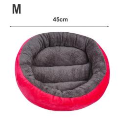 Cama completa para animais de estimação, cama aconchegante e aconchegante com almofada de pelúcia, cama redonda para cães pequenos e gatos, inverno, 1pc - Image 6