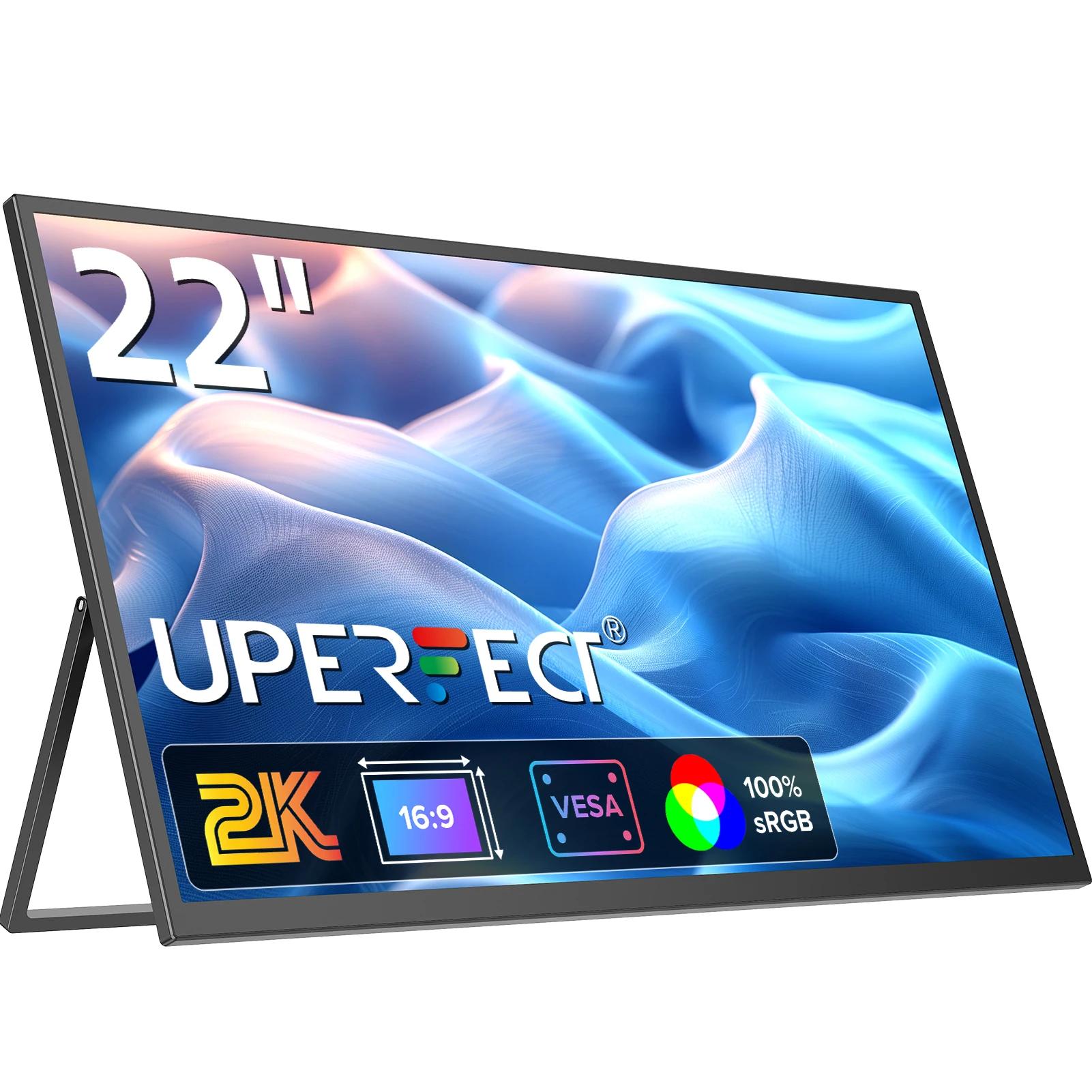 UPERFECT UMAx 22 Tela de computador Monitor de 22 polegadas 2K 1440P Tela 100% sRGB IPS com VESA e suporte de ajuste para laptop PC Mac Phone PS5 Switch XBOX ONE Steam Deck Console de jogos - Image 1