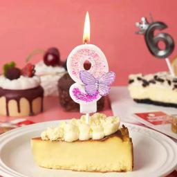 Sparklers Number Birthday Candle, Velas Digitais, Butterfly Cake Topper, Aniversário, Memorial Day, Decoração da Festa, Baby Shower, 0-9 - Image 4
