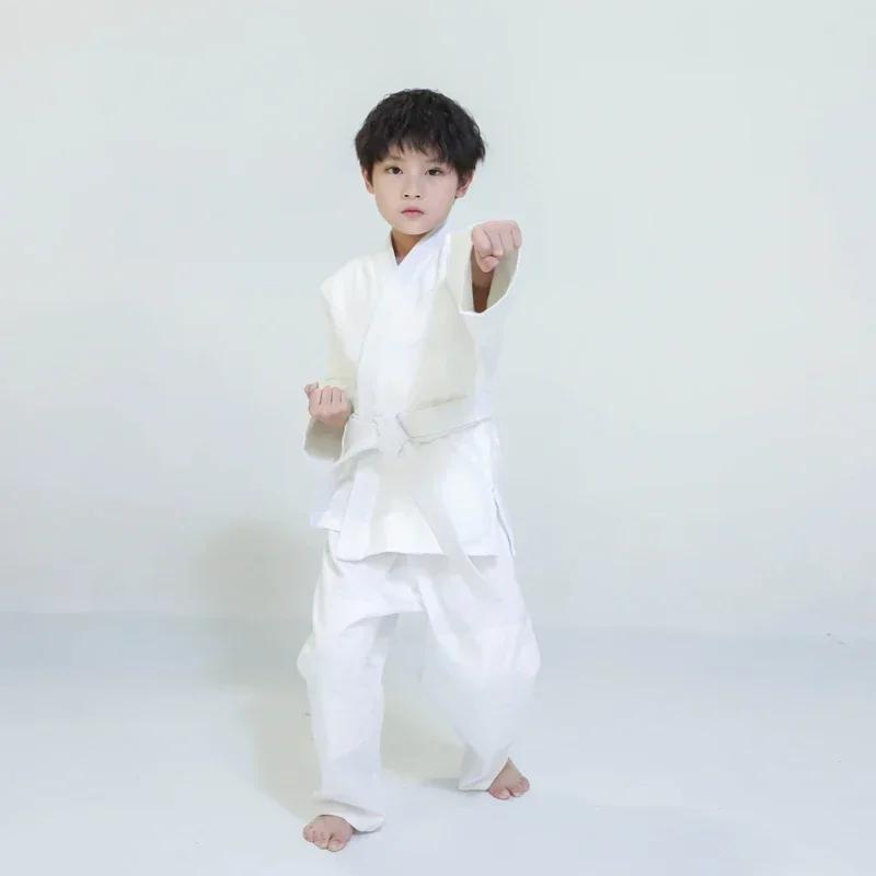 Judô Gi Professional Made Artes Marciais Uniforme, Single Weave Bleach Kimono, perfeito para a competição ou formação, faixa branca - Image 1