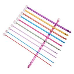 Ganchos De Crochet Tunisinos E Afegãos, Agulhas De Tricô De Alumínio, Gancho Multicolor, Multicolor, 11 Tamanhos, 2 - 8 mm - Image 4