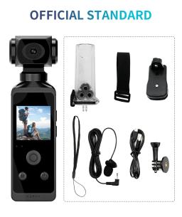 4K Ultra HD Câmera de Ação de Bolso, Rotativo 270 °, Vlog, WiFi Mini Sports Cam, Estojo impermeável, Capacete, Viagem, Bicicleta, Gravador de Motorista - Image 6