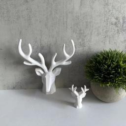 DIY Tamanho Silicone Elk Ornamentos, Parede Decorativa Pendurada Gesso, Enfeites De Natal - Image 1