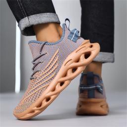 Tênis respirável masculino, calçados esportivos leves, absorção de choque, antiderrapante, casual, ao ar livre, andar, correr, alta qualidade - Image 4