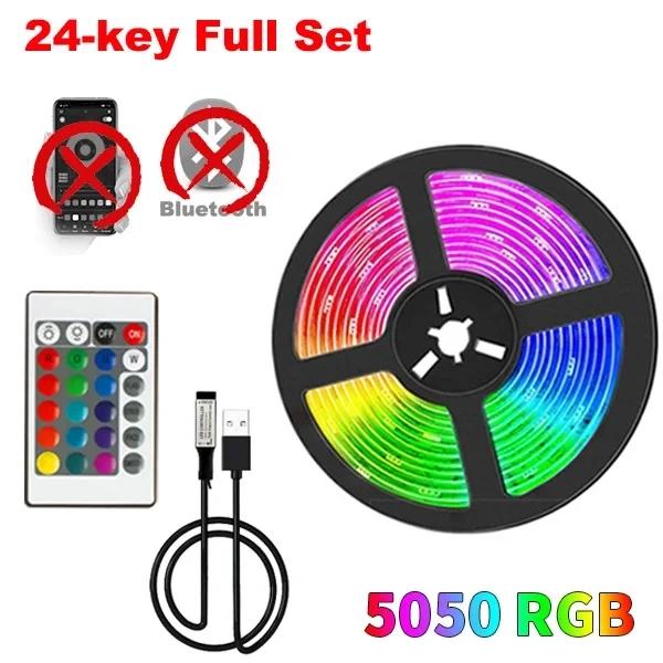 Fita LED RGB Flexível para Decoração de Quartos com Controle por Bluetooth e Wi-Fi, Compatível com Alexa e Google - Ideal para TV e Iluminação de Fundo (1-30m)