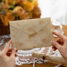 Envelopes Floral Romântico Set, Letter Pads, Selagem Adesivos, Tampa dos Cartões de Convite, Festa de Casamento, Eventos, Material de Escritório, 13Pcs - Image 1