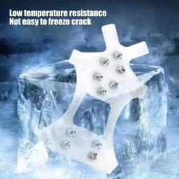 10 dentes escalada crampons para caminhada de inverno ao ar livre pesca no gelo acampamento sapatos de neve antiderrapantes capas de sapato de aço manganês - Image 4