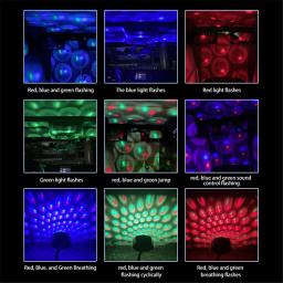 Mini usb música rhythm luz mágica efeito de palco lâmpada de projeção led festa discoteca palco lâmpada decoração do carro atmosfera noite luz - Image 5