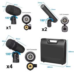 GM7 Kit Microfone de Bateria Profissional Instrumento Musical Microfone para Gravação de Performance de Palco 7 pcs - Image 5