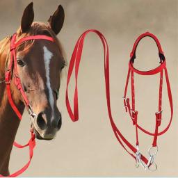 Equipamento de equitação durável cabeça de cavalo colar halter equitação brida pvc corrida de cavalos equipamento equestre cavilhas - Image 2