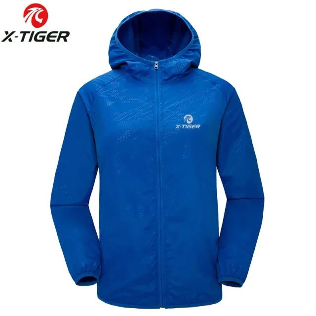 Jaqueta Reflexiva Ultra Leve X-TIGER para Acampamento e Montanhismo - Protetor Solar e À Prova de Vento para Caminhadas ao Ar Livre