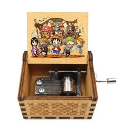 Caixa De Música De Madeira Anime Cranked Hand Cranked Caixa De Música De Desenhos Animados Para Menino E Menina, Presente De Aniversário E Natal Decoração Do Quarto, Decoração Do Hotel, 1 Pc - Image 3