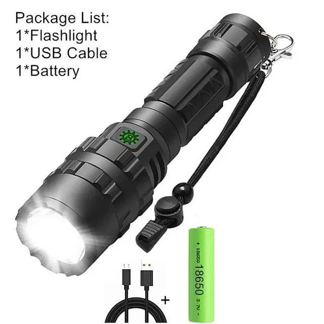 Profissional táticas de caça reconhecimento noturno lanterna led l2 contas lâmpada à prova dwaterproof água recarregável ao ar livre portátil tocha