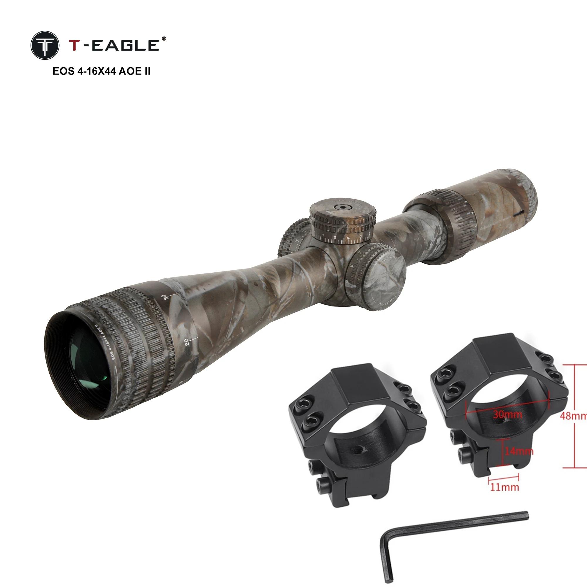 T-eagle eos 4-16x44 aoe tático camuflagem rifle scope airsoft riflescope esporte caça óptica tiro arma de ar visão - Image 1