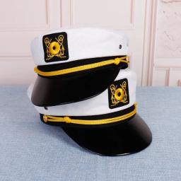 Chapéu Branco Decorativo Ajustável para Adulto, Skipper, Evento e Festa, Suprimentos de Vestido Extravagante, Unisex - Image 2