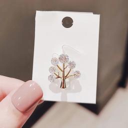 Broches De Flor De Cristal Para Mulheres, Broches De Coração De Luxo, Alfinete De Lapela De Cristal, Emblemas De Roupas, Presente De Jóias Corsage, Moda - Image 4