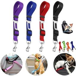 Cinto de segurança para cães, Arnês para cães, Ajustável, Durável, Nylon, Refletivo, Tecido Bungee, Tether, Suprimentos de viagem de carro - Image 2