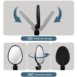 2 pçs espelho retrovisor da bicicleta 360 graus ajustável rotativo universal ciclismo guiador espelhos retrovisores para mtb bicicleta de estrada - Image 4
