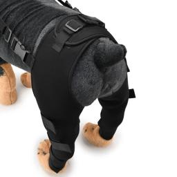 Ajustável traseiro duplo joelho almofadas para pet, apoio articulações da perna, respirável cão perna bandagem protetora, pet fornecimentos, envolto - Image 3