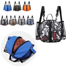 Bolsa de ombro de malha redonda portátil, Sacos de bola de futebol, Alça de ombro removível, Gancho com zíper, Esportes ao ar livre - Image 1
