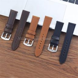Pulseira de relógio de couro de vaca 18mm 20mm 22mm 24mm para pulseira smartwatch universal de liberação rápida pulseira de relógio de substituição masculina - Image 3
