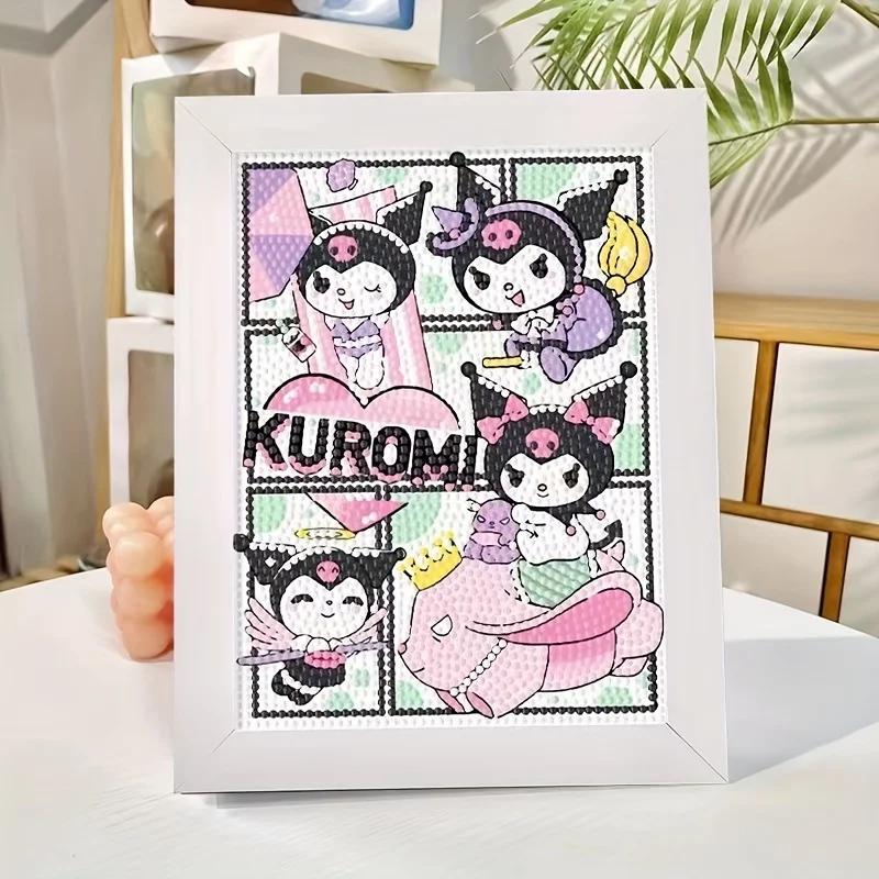 Sanrio Diamond Kits de Pintura para Crianças, Hello Kitty Kuromi Arte, Gem por Número, Artesanato Presente, Decoração da Parede, 5D - Image 1