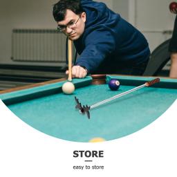 Ponte de bilhar eva aperto plástico antler vara resto altura ajustável portátil snooker piscina acessórios cue suporte - Image 3