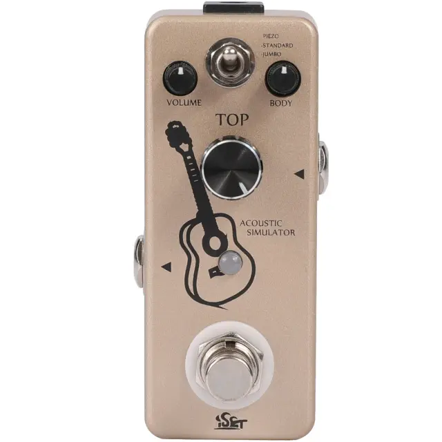 ISET Pedal de Efeitos para Guitarra Elétrica com True Bypass: Compressor, Fuzz, Overdrive, Distorção, Flanger e Efeito Booster