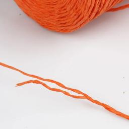 Fio De Palha De Raffia Natural Para Malha De Mão, Linhas Coloridas, Chapéu De Crochê, Bolsa, Cesta De Almofada, Material De Tricô, 280-300m por Rolo - Image 4
