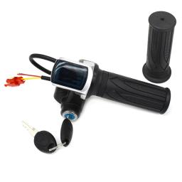 Acelerador de bicicleta elétrica 36v48v, acelerador para e-bike/scooter elétrico, acessório, guiador do acelerador com display led - Image 2