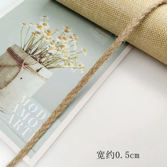 Fita de Juta Natural Serapilheira para Artesanato DIY - 2m por Lote