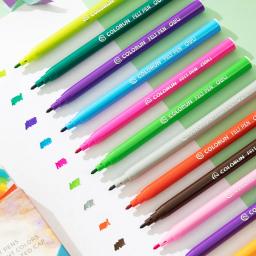Deli-Bom Sentiu Caneta Aquarela para Crianças, Desenho DIY Marcador, Artigos de Papelaria Escolar, Pintura de Estudantes, 24 Cores - Image 4