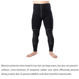 Fato de neoprene Split masculino, manga comprida, capuz térmico, calça de mergulho anti-frio, roupas profissionais de caça a peixes, 5mm - Image 5