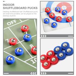 24 pçs mini shuffleboard brinquedos conjunto de jogo de mesa colorido brilhante azul vermelho portátil diversão da família interativa jogando suprimentos - Image 3