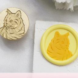 Selo animal Envelope De Cera Selos, Presentes De Cartão, Decoração De Convite De Casamento, Selo De Cera De Cão E Gato - Image 4