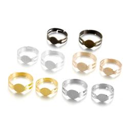 20-40 pçs/lote 7-10mm metal ajustável anéis em branco definir para diy artesanal anel jóias fazendo encontrar suprimentos acessórios - Image 6