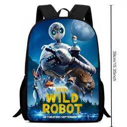 O Robô Selvagem Rozzum Mochilas Escolares para Crianças, Estudantes Livro Pack, Rozzum Mochila, O Robô Selvagem, Presente, 16 ", 15", 13" - Image 2