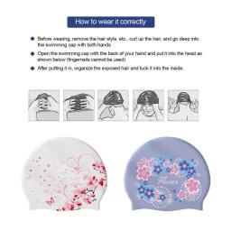 Chapéu de gorro de natação impermeável de silicone para homens e mulheres, tampas elásticas antiderrapantes, cor gradiente, acessórios de natação - Image 4