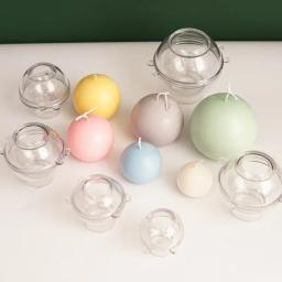 Molde Esférico De Vela De Plástico, Artesanato DIY, Vela Fazendo Suprimentos, Kit De Moldes De Acrílico, Presente De Festa De Férias, Decoração De Casa, 5-8cm - Image 1