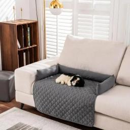 Sofá impermeável do cão com travesseiro de pescoço, esteira de cama para cães pequenos e médios grandes, sofá do animal de estimação, sofá - Image 2