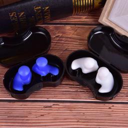 Tampões de silicone à prova d'água com caixa de coleta, esportes aquáticos, acessórios de natação, orelha à prova de poeira, 1 par - Image 3